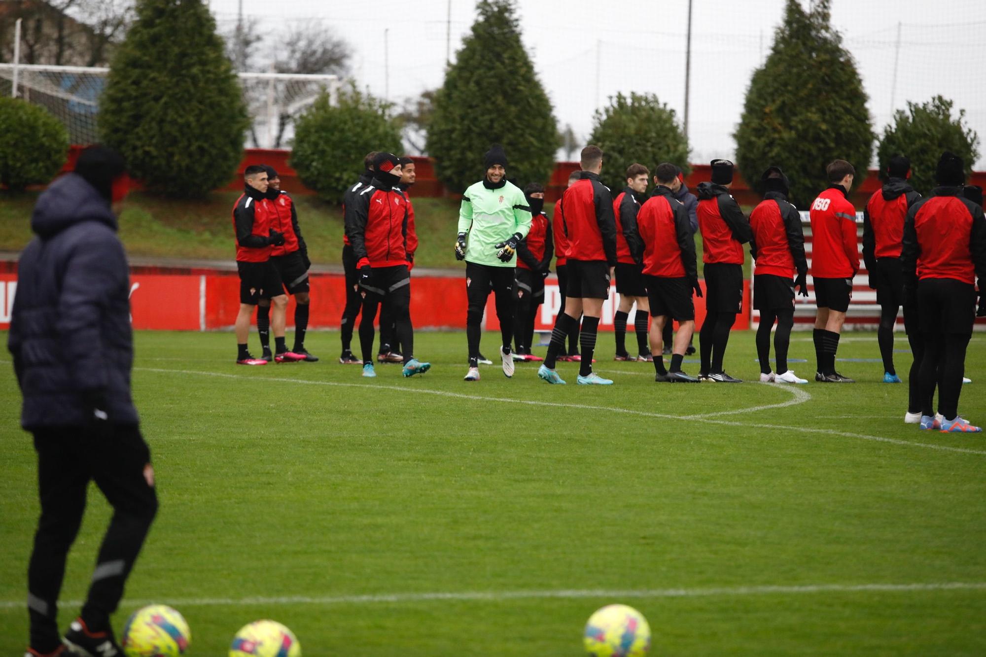 En imágenes: Entrenamiento del Sporting en Mareo