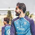José León, durante un entrenamiento en Geneto.