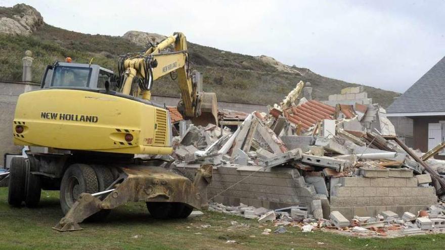 Vivienda derribada el pasado mes de agosto en el Puerto de Suevos.