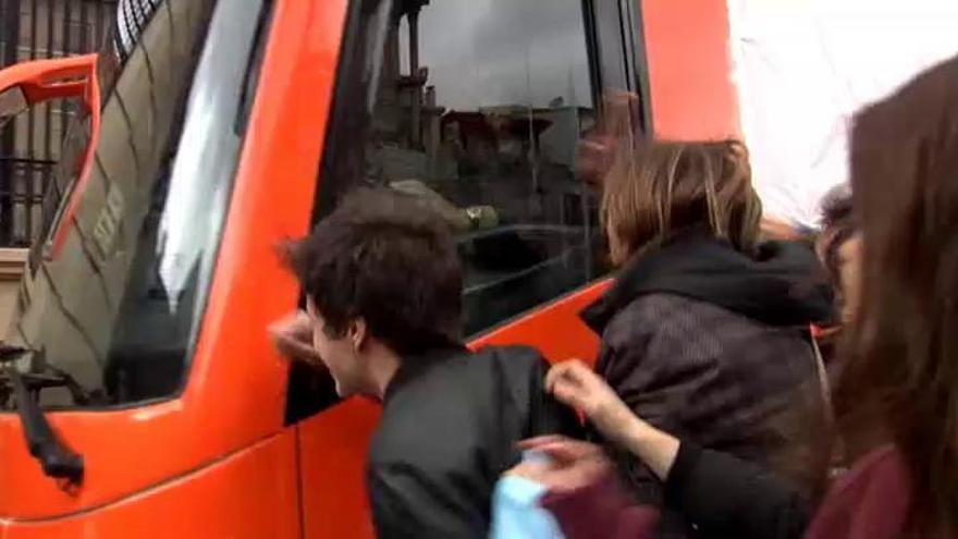 Una joven herida en Pamplona en un acto contra el autobús de Hazte Oír