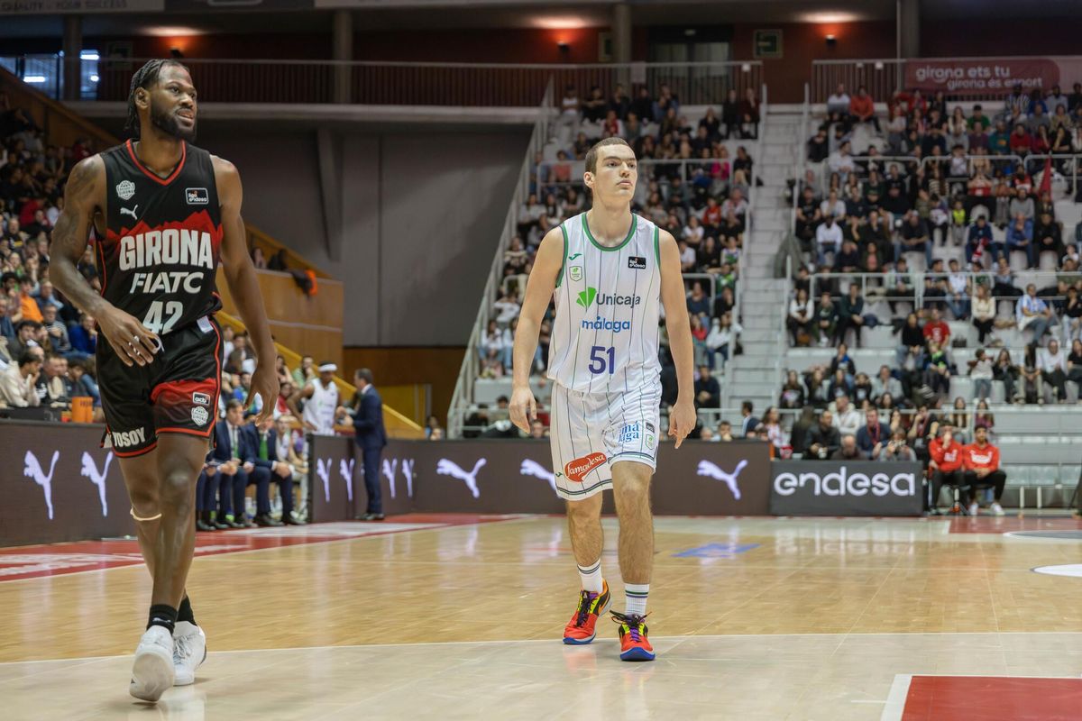 Manu Trujillo, en su debut en Liga Endesa con el Unicaja.