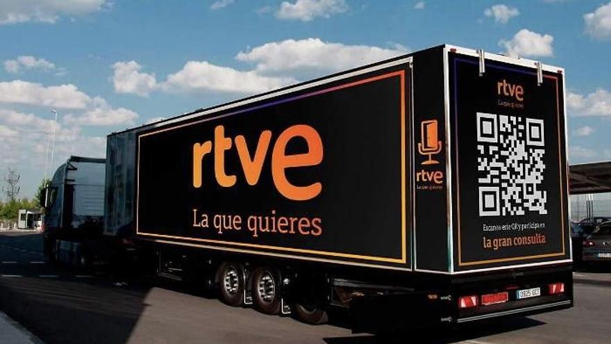 El plató móvil de RTVE.