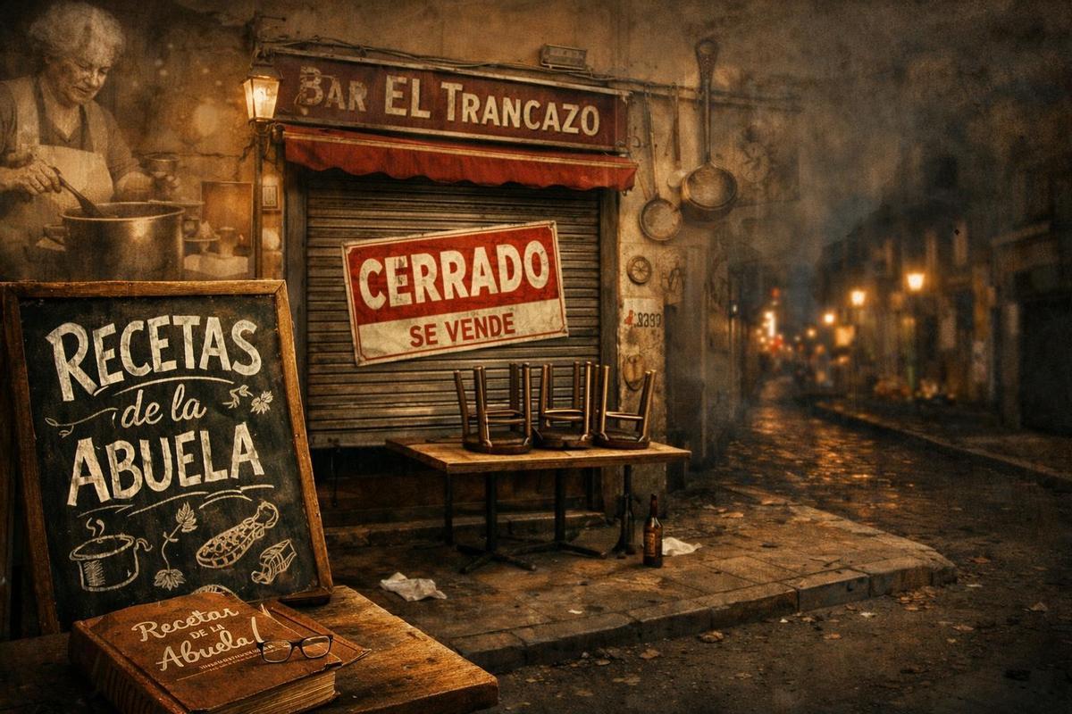 Ilustración sobre los abres de siempre y las recetas de la abuela.