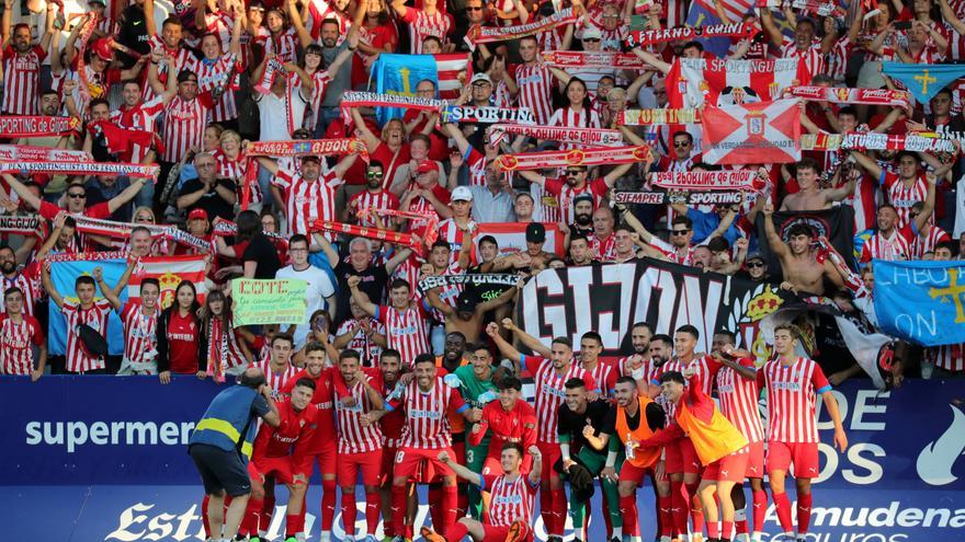 El Sporting gana con suspense en Ponferrada y se mantiene invicto: 1-3 con goles de Otero, Gragera y Zarfino