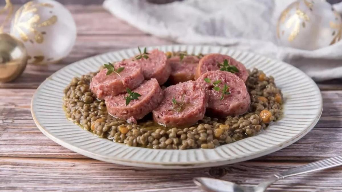 Las lentejas con 'cotechino' de Il Mercato Italiano.