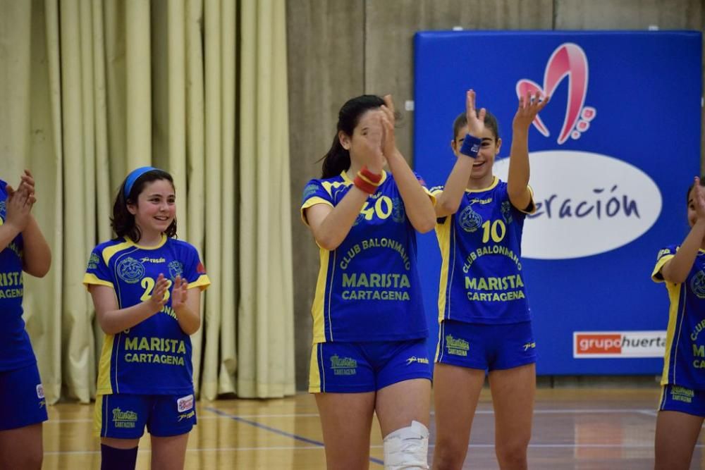 Balonmano: el Maristas Cartagena, campeón regional infantil femenino