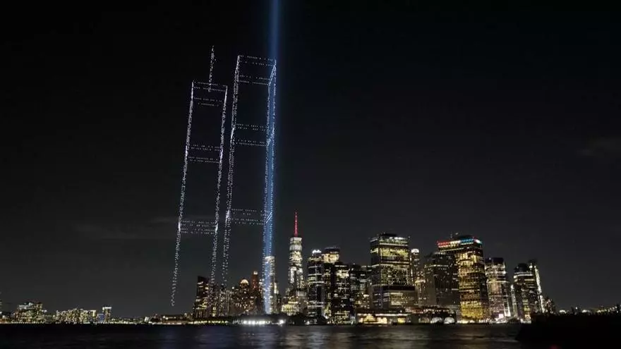 Las Torres Gemelas vuelven al skyline de Nueva York en el 25 aniversario del atentado