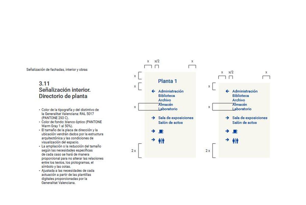 Nuevo manual de identidad encargado por la Generalitat, aplicando el azul como color corporativo.