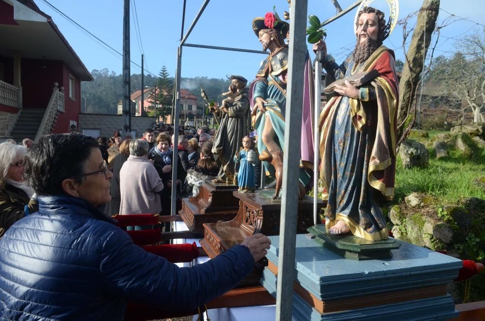 Procesión de los lacones, en el Concello de Valga.