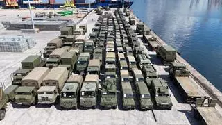 La Brilat de Pontevedra refuerza su despliegue en el este de la OTAN: más de 300 militares, 40 contenedores y más de 175 vehículos