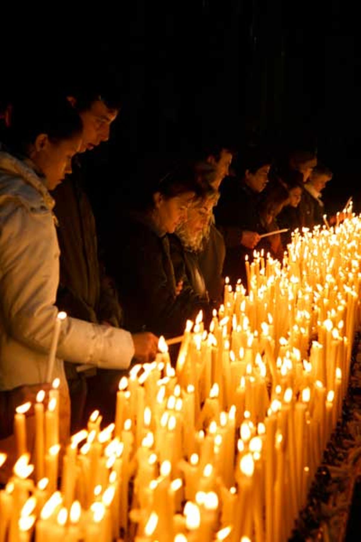 Ofrendas en el interior de la Catedral.