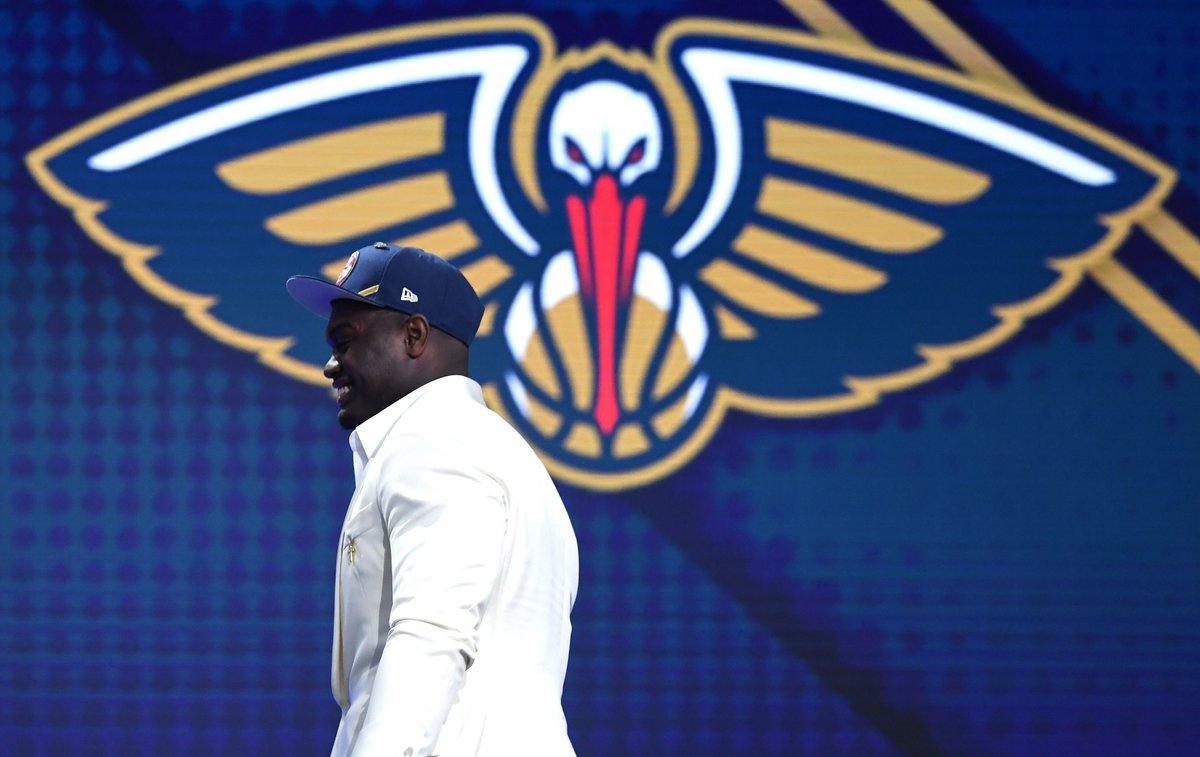 NEW YORK  NEW YORK - JUNE 20  Zion Williamson walks to the stage after being drafted with the first overall pick by the New Orleans Pelicans during the 2019 NBA Draft at the Barclays Center on June 20  2019 in the Brooklyn borough of New York City  NOTE TO USER  User expressly acknowledges and agrees that  by downloading and or using this photograph  User is consenting to the terms and conditions of the Getty Images License Agreement    Sarah Stier Getty Images AFP    FOR NEWSPAPERS  INTERNET  TELCOS   TELEVISION USE ONLY