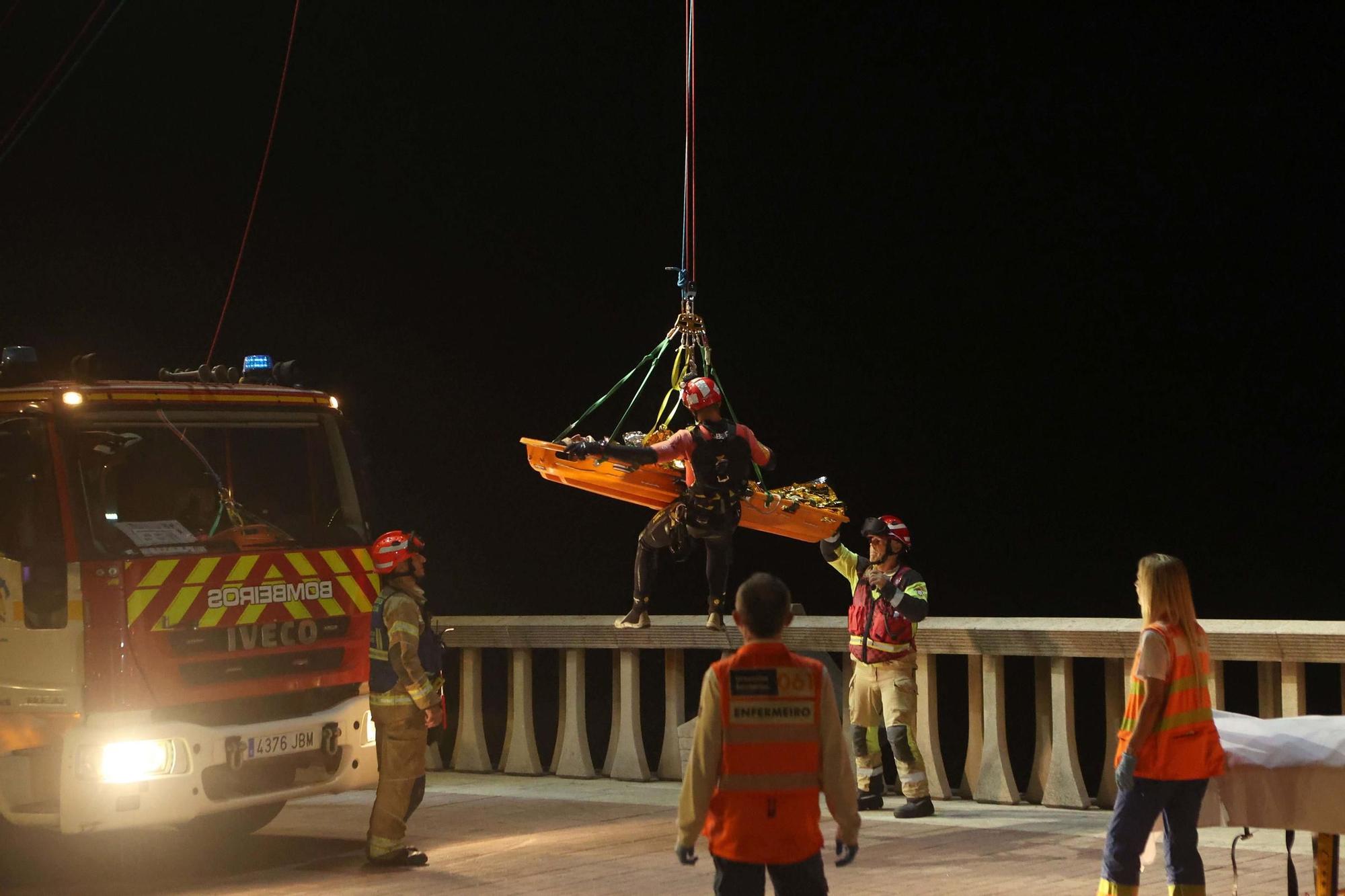 Eddahchouri, rescatado tras caer a las rocas en el paseo marítimo de A Coruña