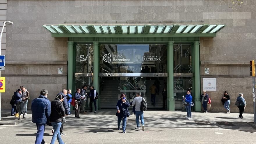 Accés principal a l'Hospital Clínic de Barcelona