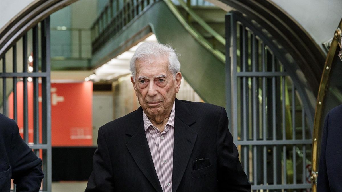 Mario Vargas Llosa, en el Instituto Cervantes, a 11 de abril de 2023
