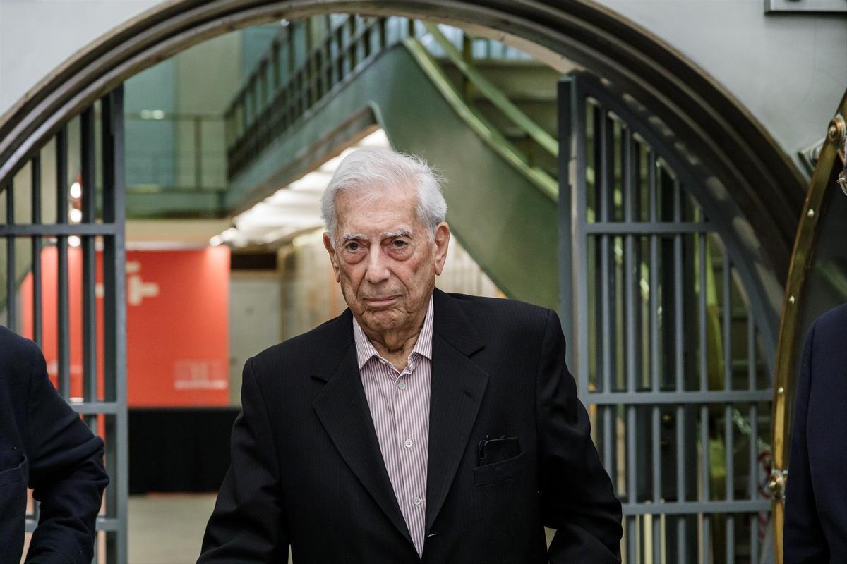 Mario Vargas Llosa, en el Instituto Cervantes, a 11 de abril de 2023