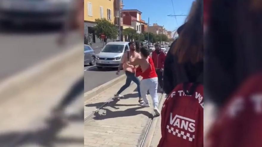 Pelea en el tranvía de Tenerife