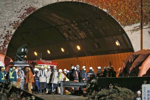 Derrumbe en un túnel en Japón