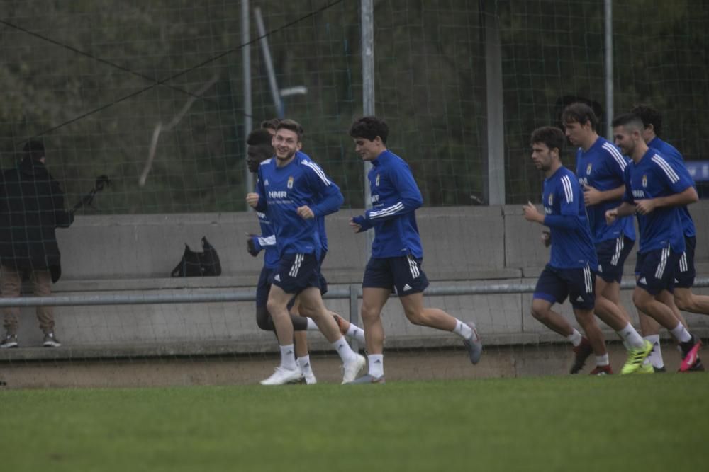 Entrenamiento del Oviedo en El Requexón