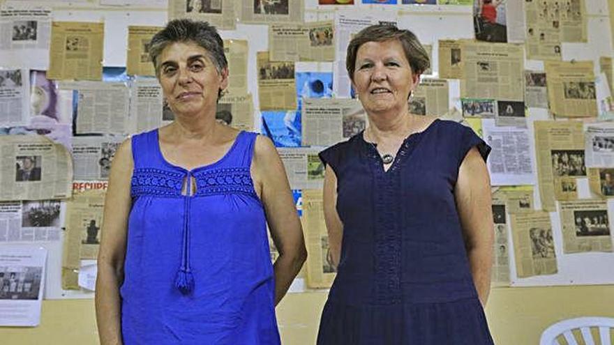 La presidenta de la asociación AZAYB, Pasión Guzmán (izquierda), junto a la psicóloga, Victoria López.