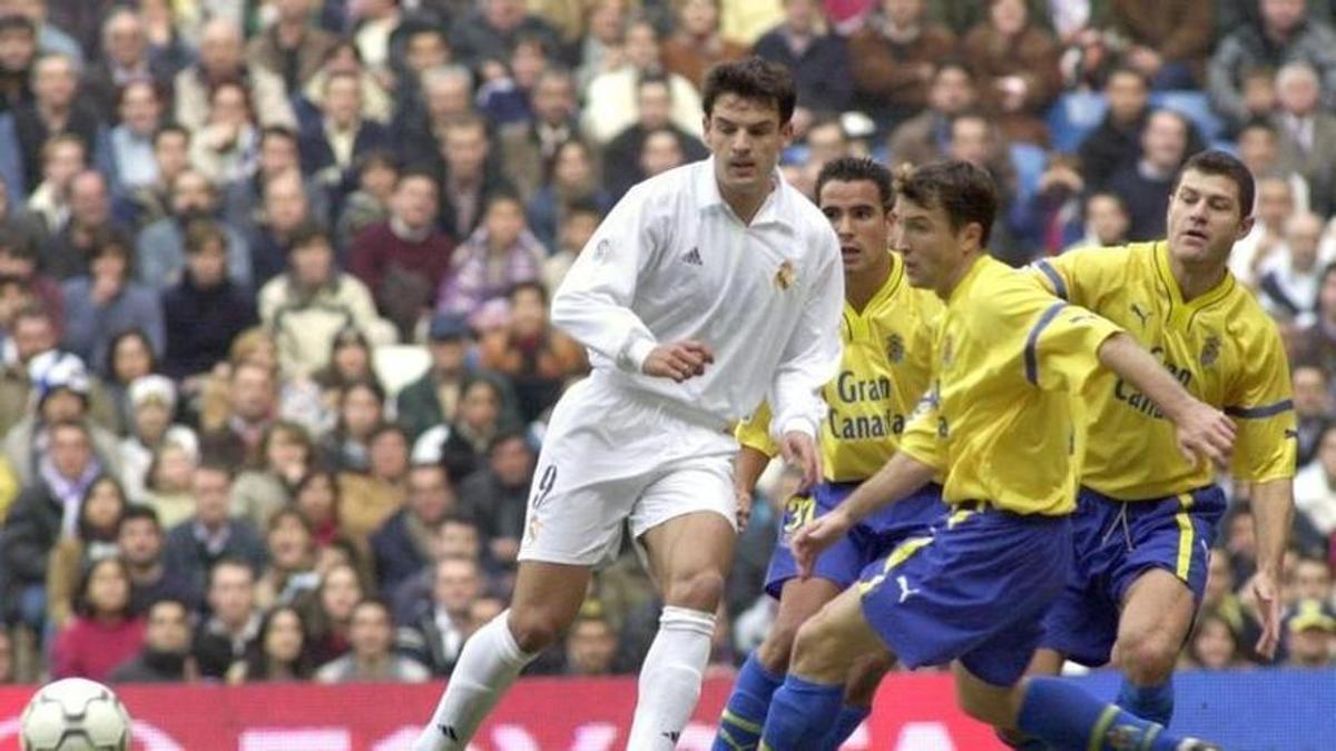 Morientes en el día del partido contra la UD en 2002 cuando anotó cinco tantos Morientes en el día del partido contra la UD en 2002 cuando anotó cinco tantos