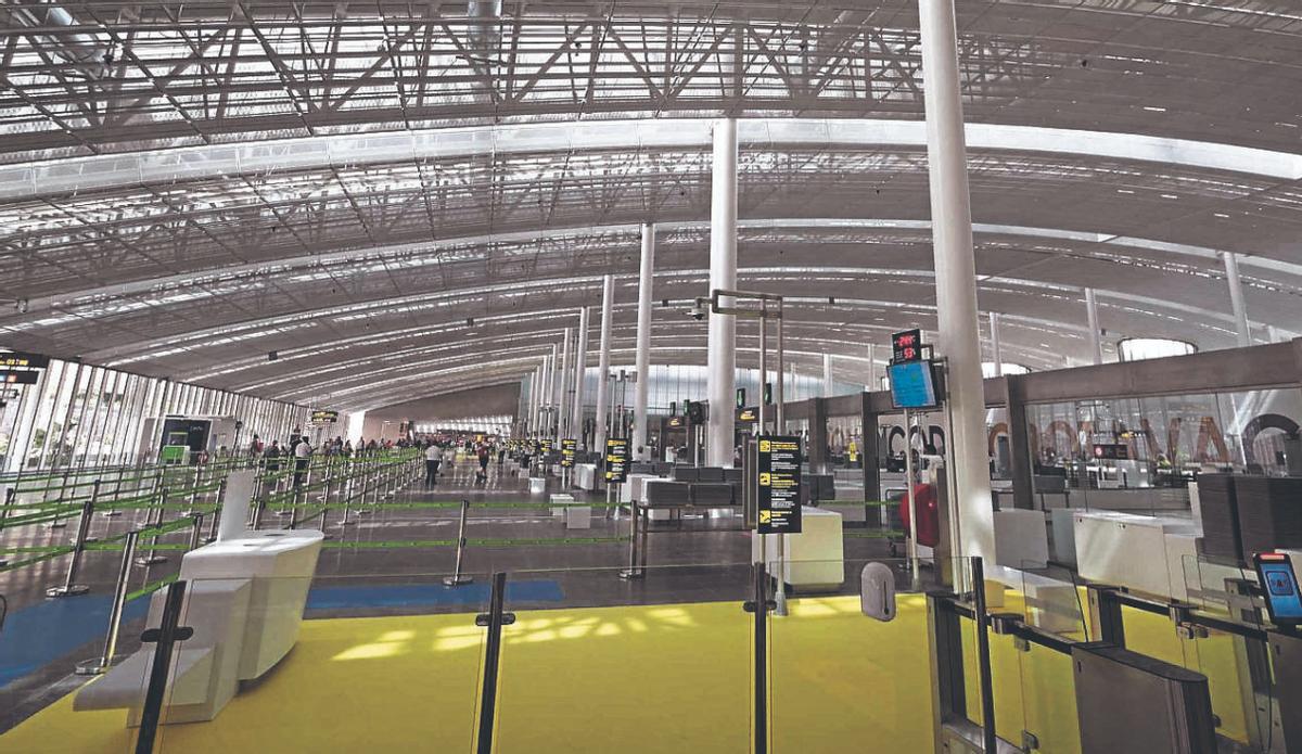 La parte más nueva de la terminal del Aeropuerto Tenerife Sur, inaugurada en mayo de 2022.