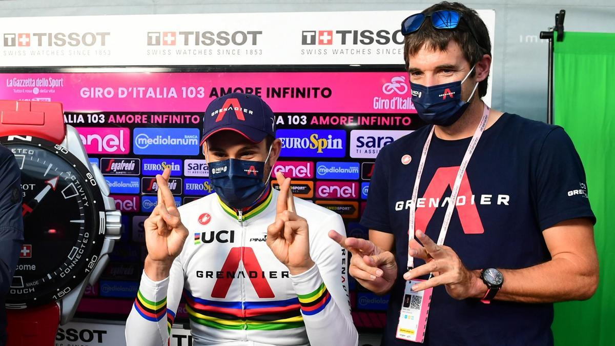 El ciclista italiano Filippo Ganna