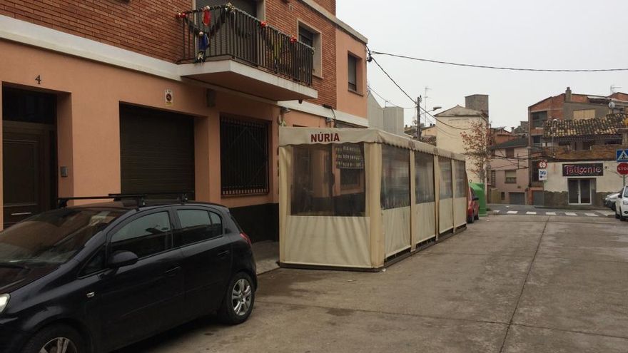 Lloc on es va produir l&#039;apunyalament, a l&#039;exterior del bar Núria