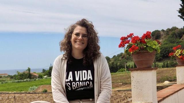 Helena Montasell a la zona de Mataró on la va picar la paparra que li ha transmès la malaltia de Lyme.