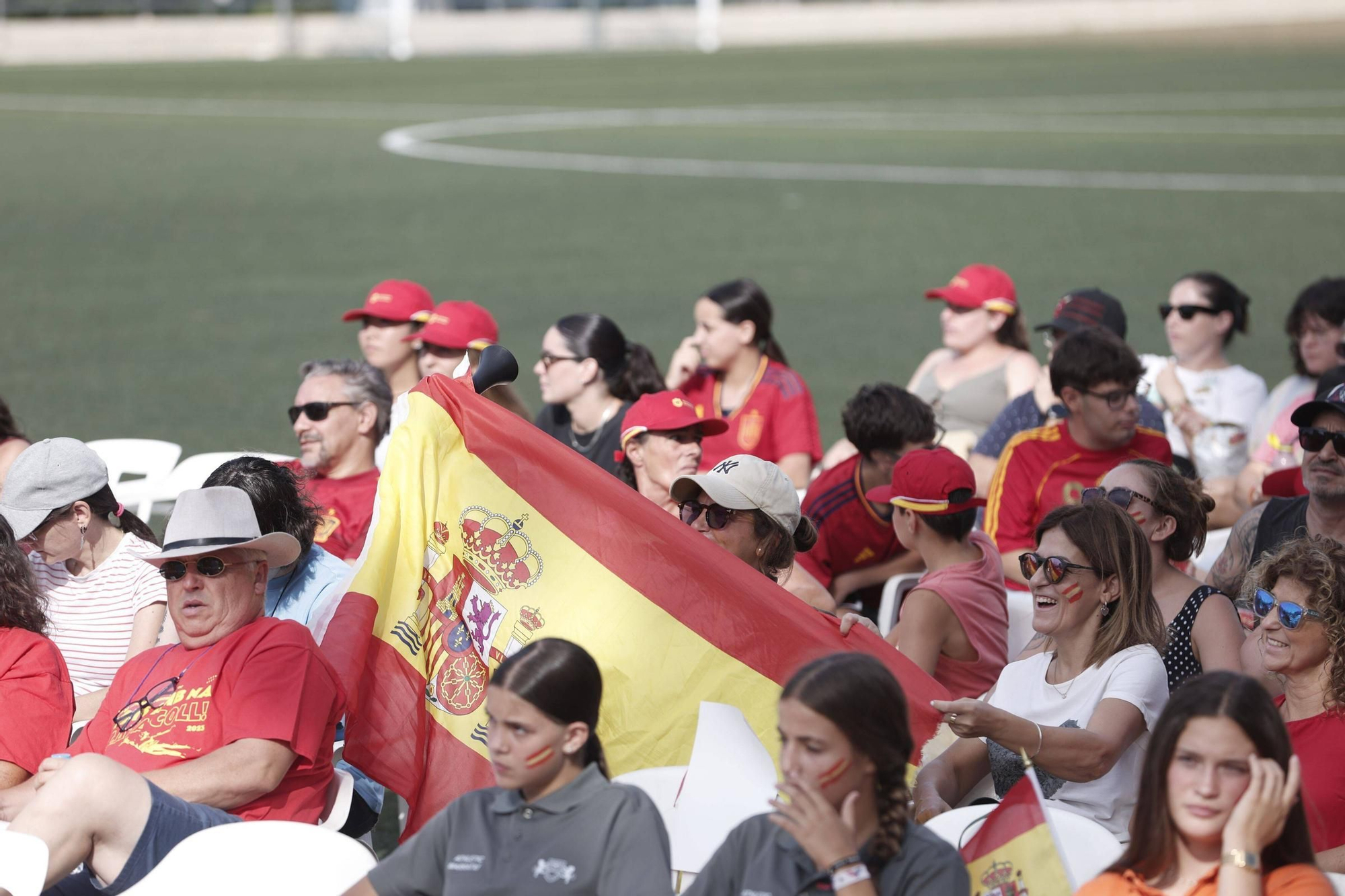 Apoyo a la selección española desde Pòrtol y Son Pardo