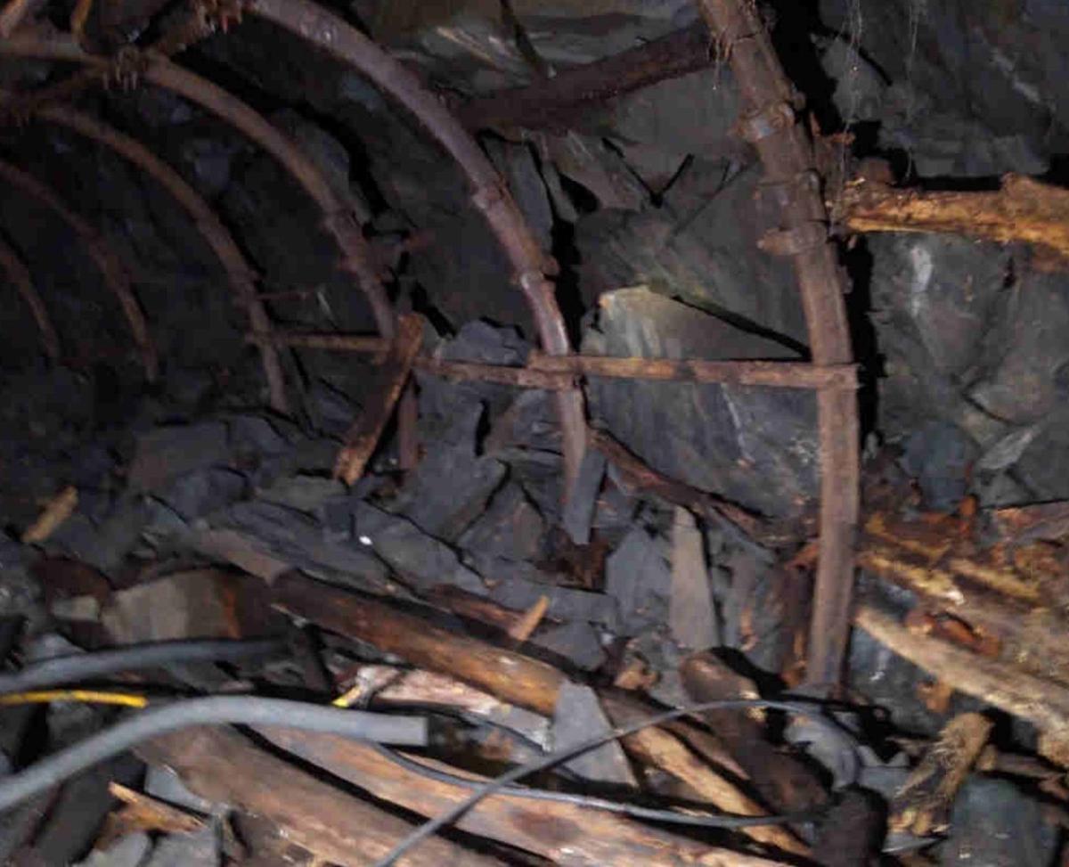 Interior de la mina.