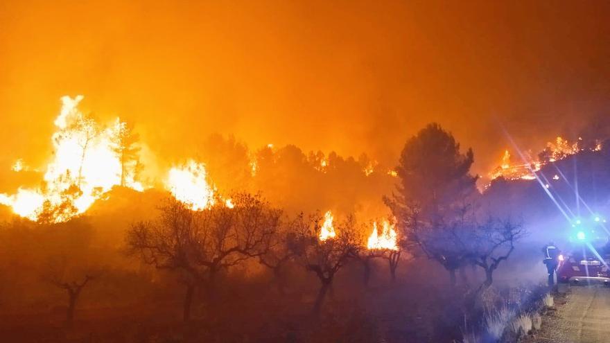 Esta imagen han encontrado los bomberos del Ayuntamiento de Castelló al incorporarse al despliegue de medios.