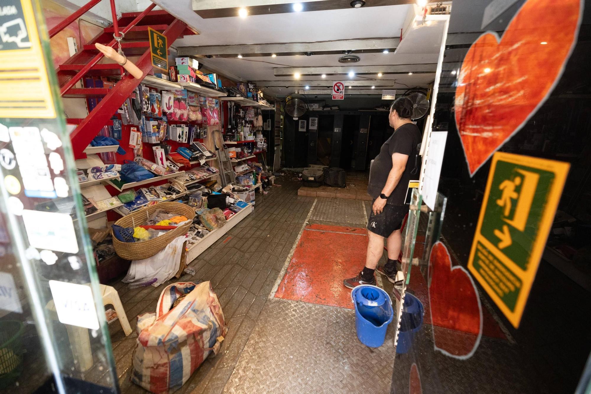 Así siguen los negocios afectados por la dana en Ibiza.