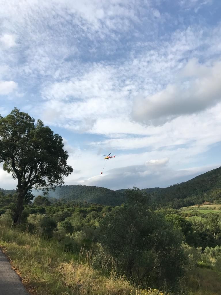 Un incendi crema una casa al cor de les Gavarres