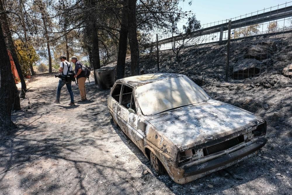 Así ha quedado la zona tras el incendio.