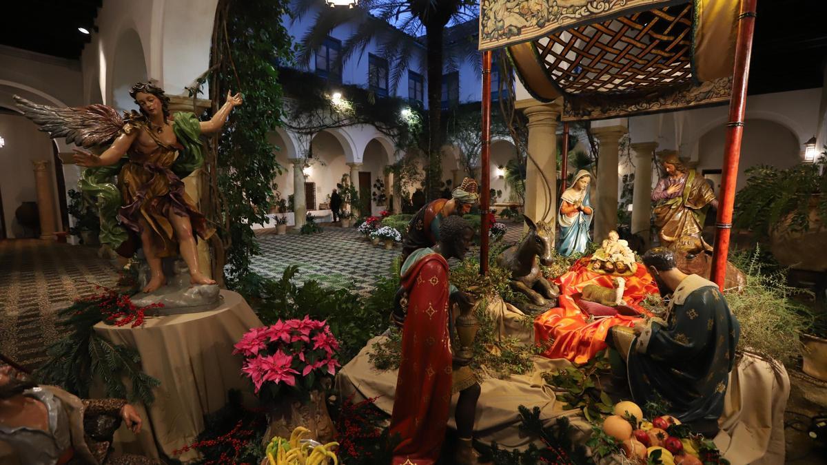 Belén instalado en el Palacio de Viana en la Navidad de 2023.