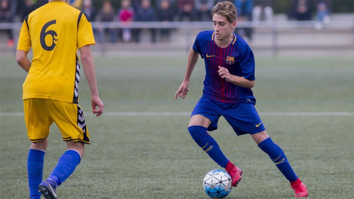 Robert Navarro es uno de los destacados del Cadete A azulgrana