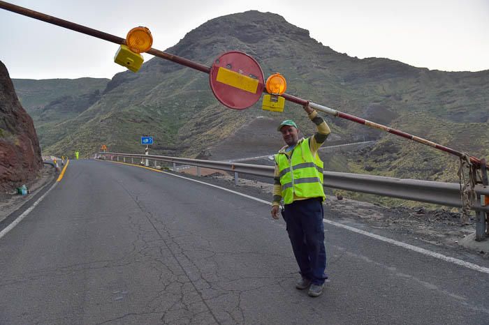 Apertura parcial de la nueva carretera a La Aldea