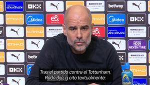 Guardiola respalda a Rodri contra los árbitros: La gente no dice eso