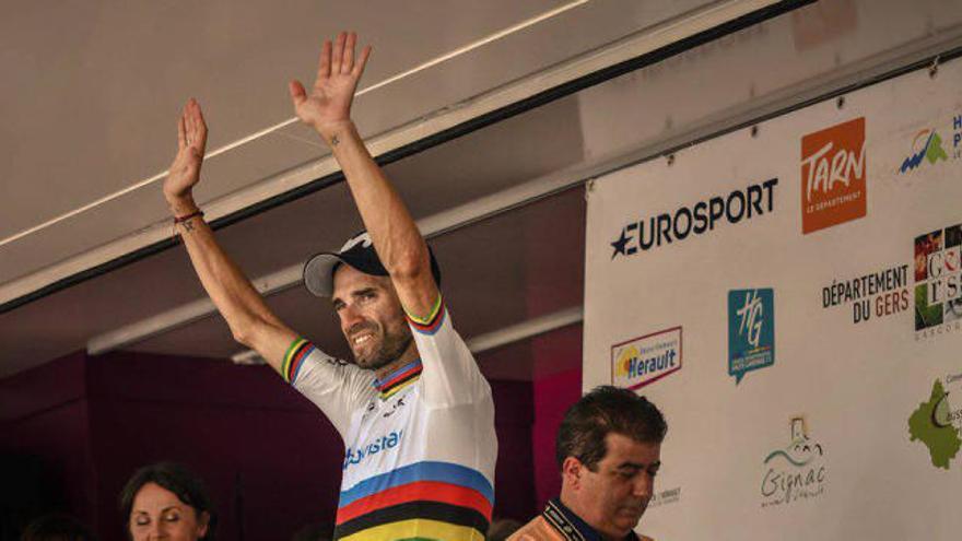Alejandro Valverde, en el podio