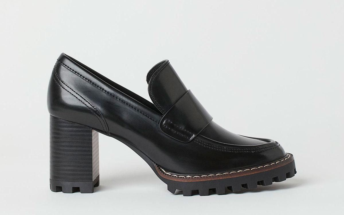 Mocasines con tacón cuadrado, de H&M