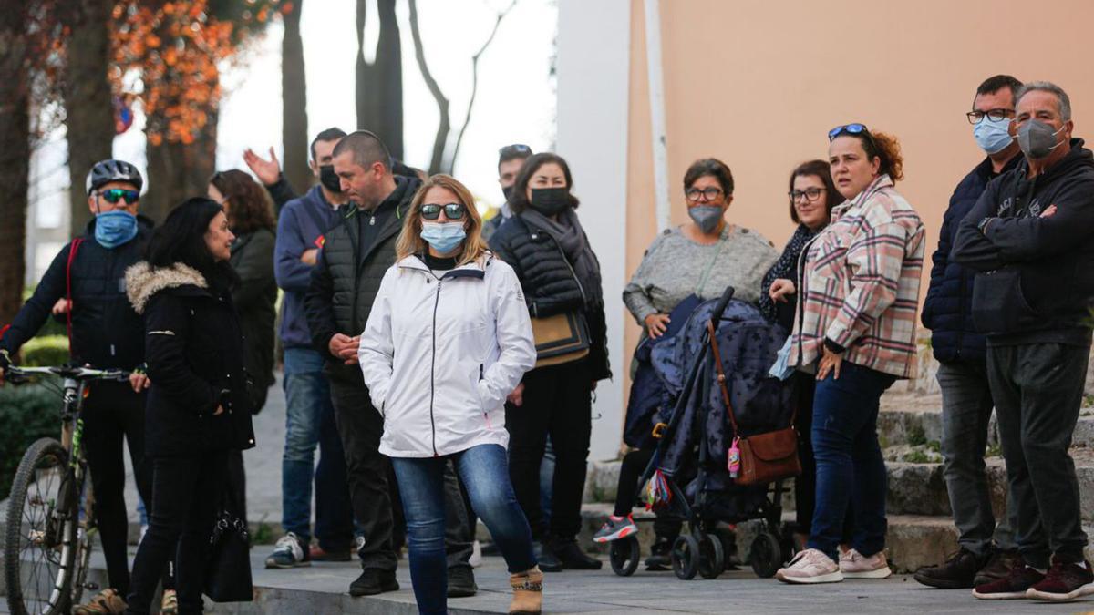 La protesta finalizó frente a Can Botino.