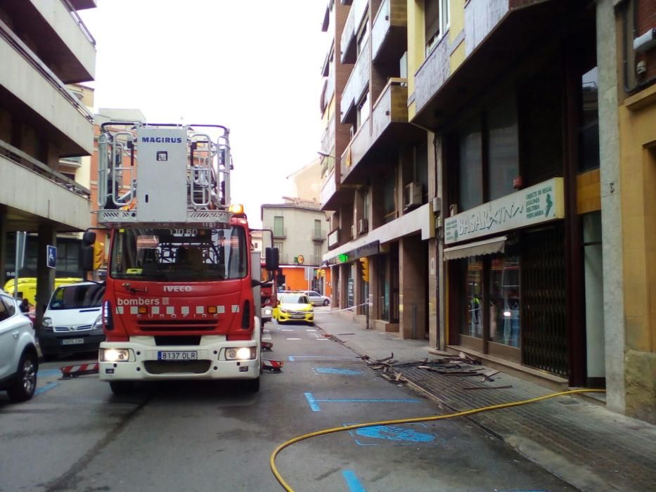 Incendi en un pis al centre de Manresa