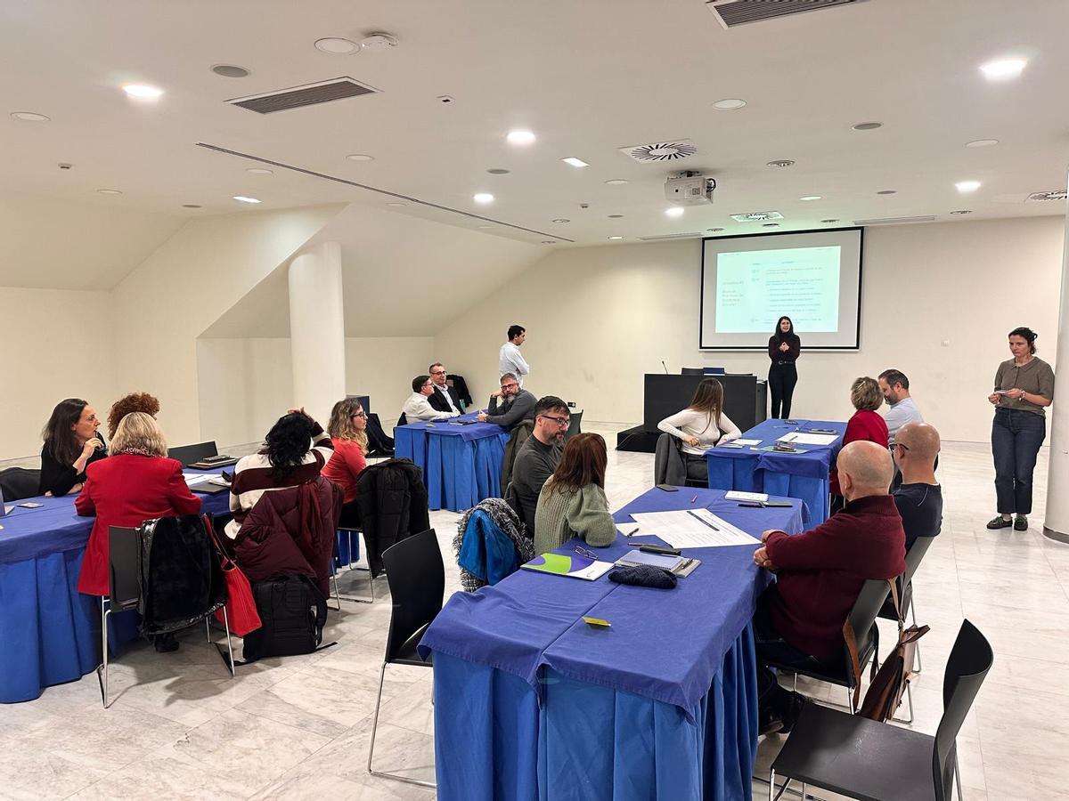 Un momento de la reunión celebrada en el Calatrava.