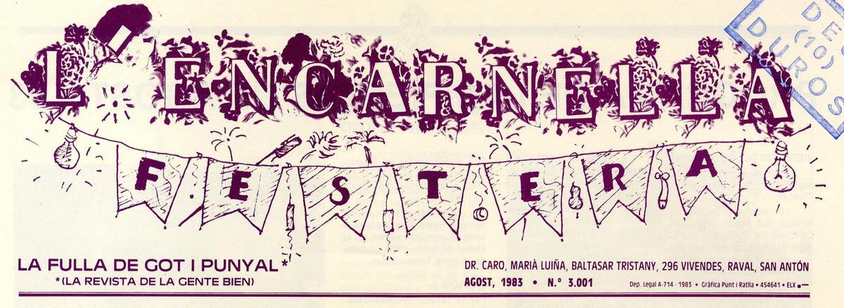 Una de les capçaleres de «L’Encarnella» (1983).
