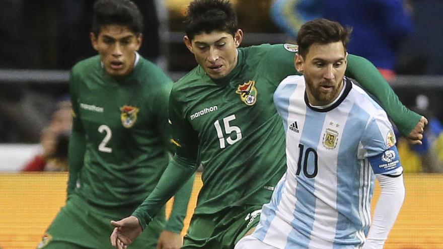 Messi, en el partido ante Bolivia.