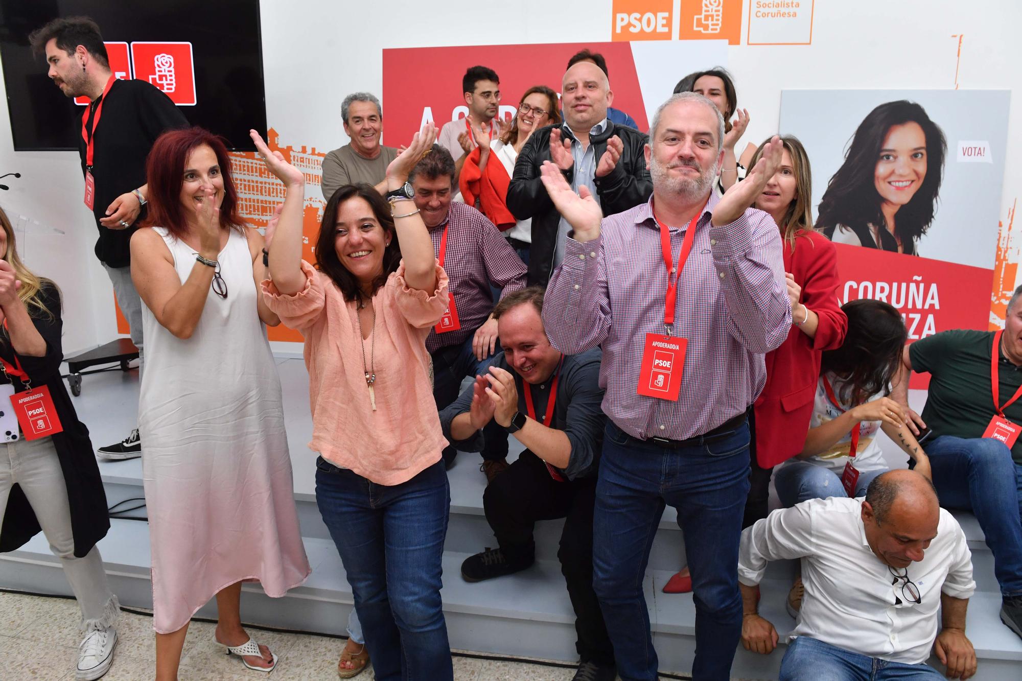 Celebración del PSOE de A Coruña tras las elecciones