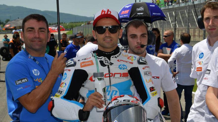 Héctor Barberá, en la parrilla de Moto2 en Mugello.