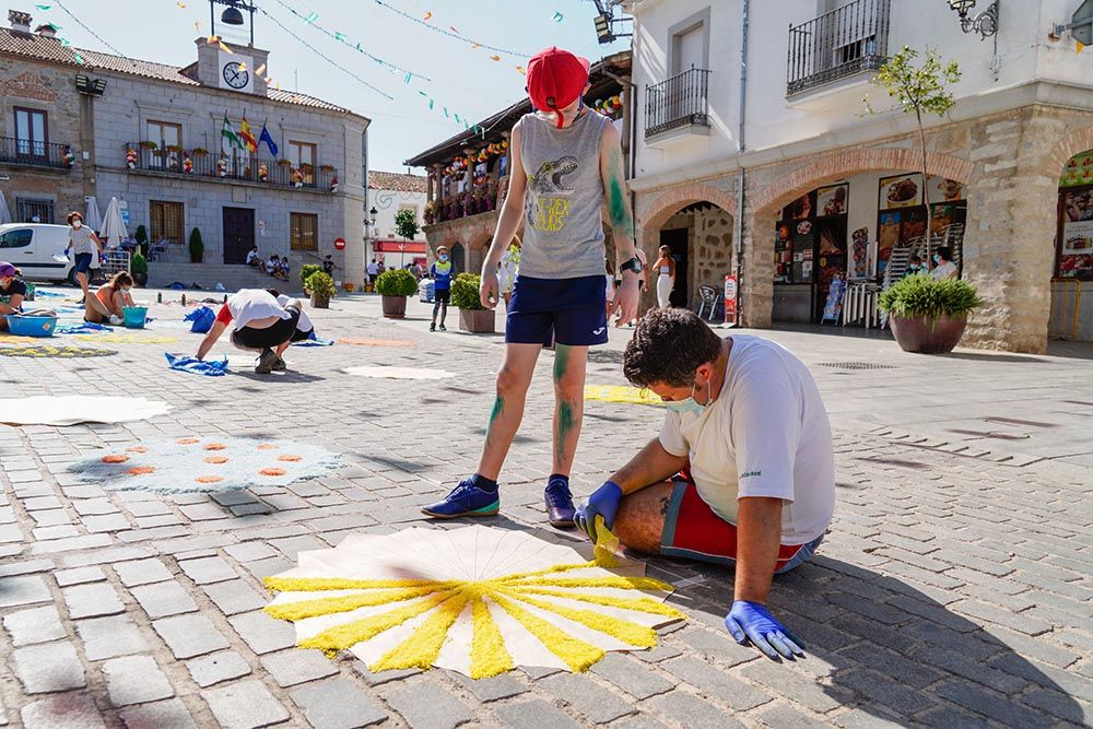 Alfombras para San Roque en Dos Torres