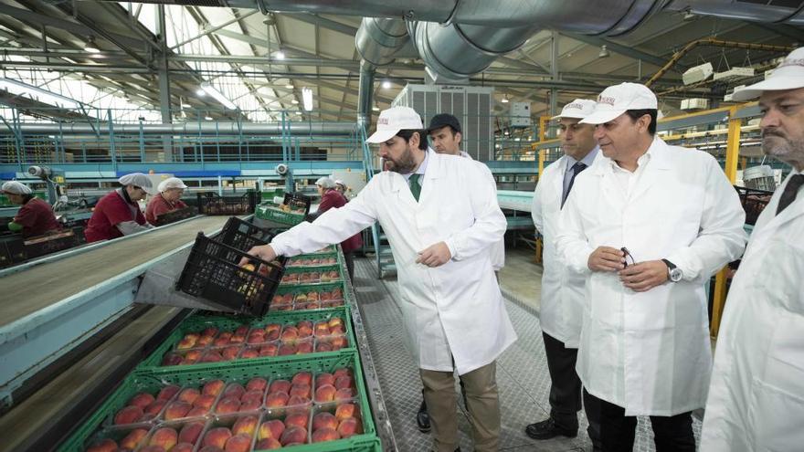 Fernando López Miras, en la empresa Molinense Producciones Naturales, en Molina de Segura.